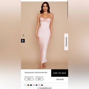 House of CB light pink corset dress
